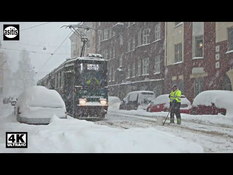 HEAVY Snowfall after Blizzard in Helsinki Finland ☃️❄️🌨