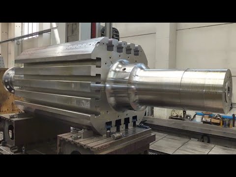 Pump Manufacturing Process &amp;amp; Hydrodynamic Turbine. Assembly Largest Vertical Circulating Water Pump