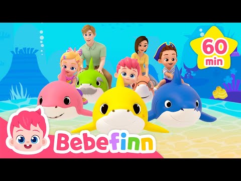 👶🦈 Baby Shark doo doo doo | 1 hour with Bebefinn! | +Compilation | Nursery Rhymes &amp; Kids Songs