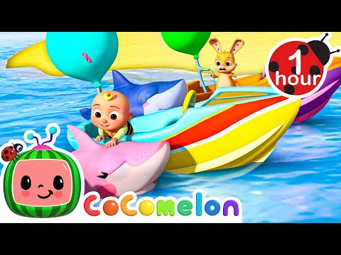 Balloon Boat Race - Fantasy Animals | CoComelon Animal Time | Nursery Rhymes for Babies