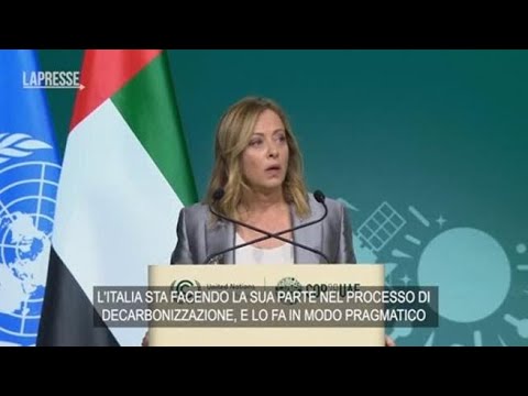 Cop28, Meloni: &laquo;Serve una transizione ecologica, non ideologica&raquo;