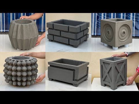 6 Project To ​​Cast Plant Pots From Cement - Great ! Garden Decoration