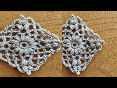 How to crochet a square motif