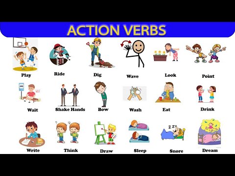 Action Verbs  Vocabulary ?&amp;zwj;♀️ |  Action Verbs Vocabulary With Pictures ? | Learn English Vocabulary