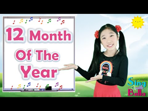 12 Months of the Year with lyrics and Actions - Preschool Learning Song -  Sing and Dance Along