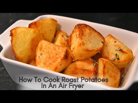 Perfect Air Fryer Roast Potatoes. Crisp Outside and Fluffy Inside!