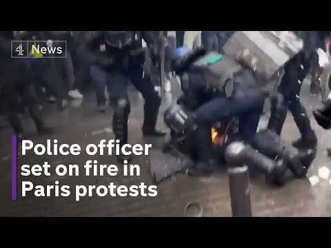 French police clash with protestors during May Day rallies