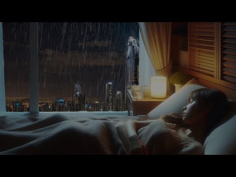 3 Hour of Heavy Rain NO THUNDER | Rain Sounds for Sleeping, Studying, Relaxing | Heavy Rain at Night