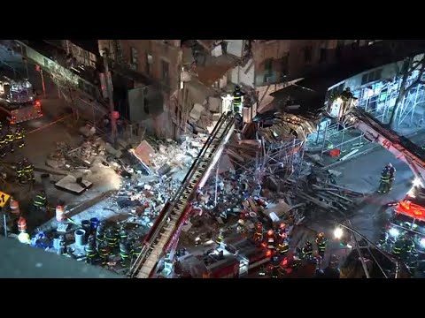 Search efforts underway after partially collapsed building in the Bronx