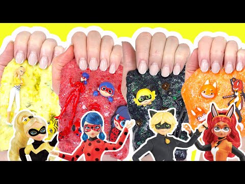 Miraculous Ladybug DIY Slime Making and Mixing Compilation Tutorial! Crafts for Kids