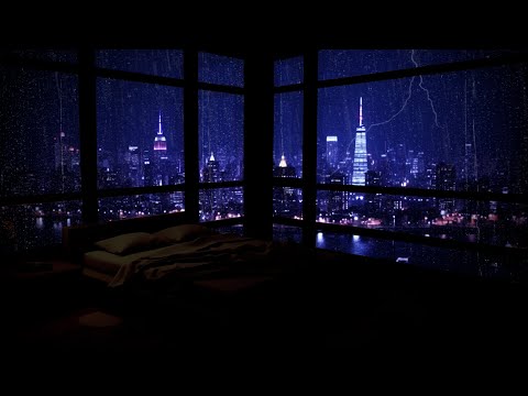 Rain on Window for Sleeping | Listening to Soothing Rainy Night For Very Deep Sleep - Reduce Stress