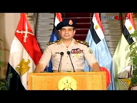 بيان الجيش المصري بعزل الرئيس محمد مرسي