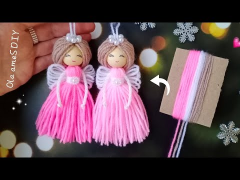 👼💖 Super Easy Christmas Angel Making Idea with Yarn - You will Love It - DIY Amazing Christmas Decor