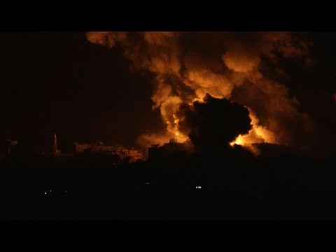 Huge fireballs erupt in northern Gaza seen from Israel | AFP