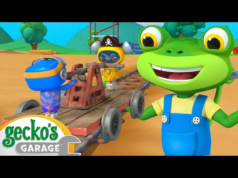 Mechanicals Train Track Treasure Hunt | Gecko's Garage | Trucks For Children | Cartoons For Kids