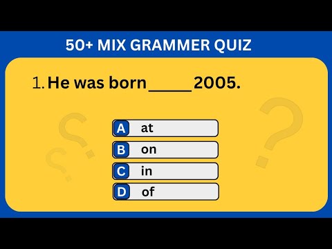 50 + English Grammer Quiz | All Tenses Mixed | Test No: 01 | Knowledge With Quiz