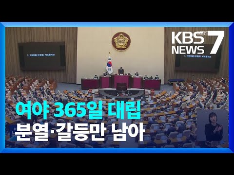 여야 &lsquo;365일 대립&rsquo;&hellip;분열과 갈등의 2023년 정치 / KBS  2023.12.31.