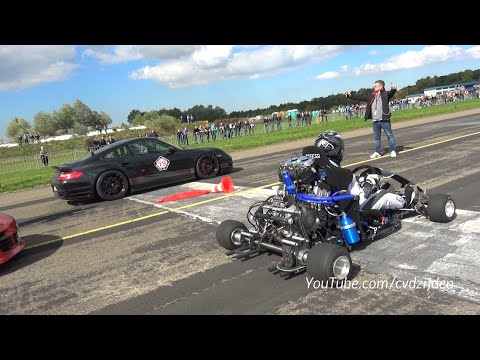 230HP Super Kart vs. 1300HP Porsche 9ff vs. 1088HP AUDI S4