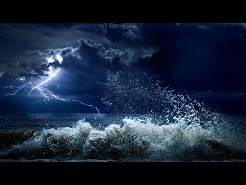 Fall Asleep Fast with Intense Thunder, Rainstorm, &amp; Crashing Waves at Sea | Ambiance for Deep Sleep