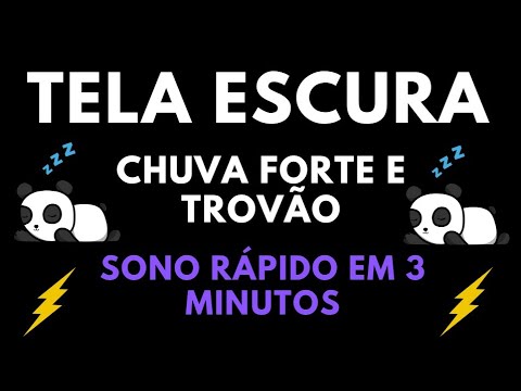 Adormecer R&aacute;pido em 3 Minutos com Chuva Torrencial no Telhado e Sons de Trov&atilde;o Poderosos &agrave; Noite