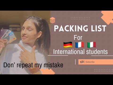 Things to pack for Germany, France and Italy | Study abroad packing list