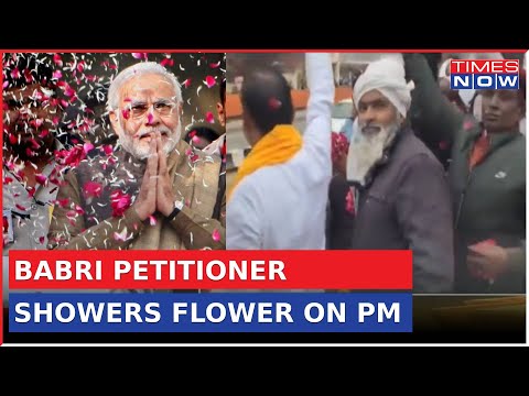 Babri Masjid Petitioner Iqbal Ansari Showers Flower Petals On PM Modi Amid Ayodhya Visit