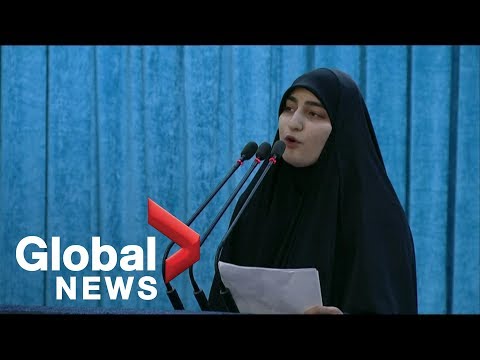 Daughter of late Iranian commander Soleimani speaks at funeral procession, warns U.S. of 'dark days'