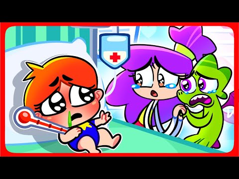 Baby Got Sick 🥵🥶 Taking Care Of Baby 😷 Funny English for Kids!