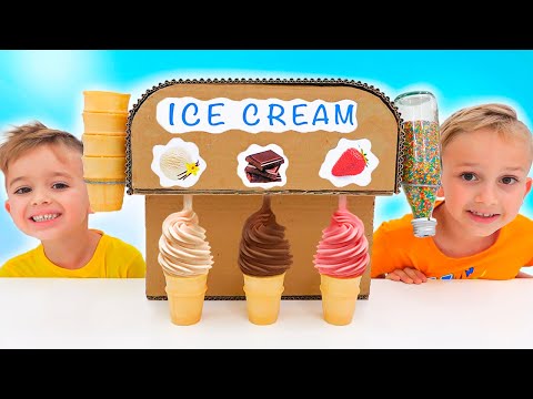 Vlad and Niki Ice Cream &amp; Watermelon Challenge for Mom