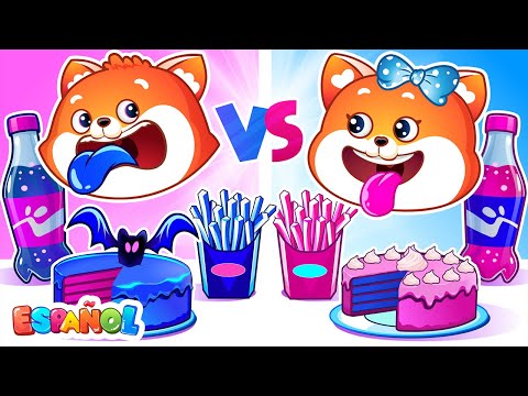 Canci&oacute;n de desaf&iacute;o Rosa vs Azul💖💙 | Canciones Infantiles Divertidas 😻🐨🐰🦁 Zee Zee Espa&ntilde;ol