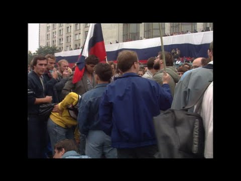 Various events and scenes from the attempted coup in the Soviet Union