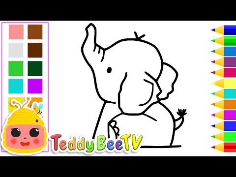 Cute Elephant - Drawing and Painting