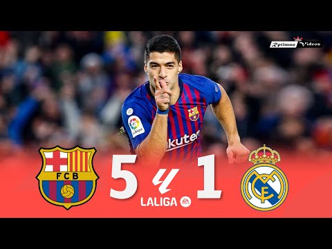 Barcelona 5 x 1 Real Madrid (Suarez Hat-Trick) ● La Liga 18/19 Extended Goals &amp; Highlights HD