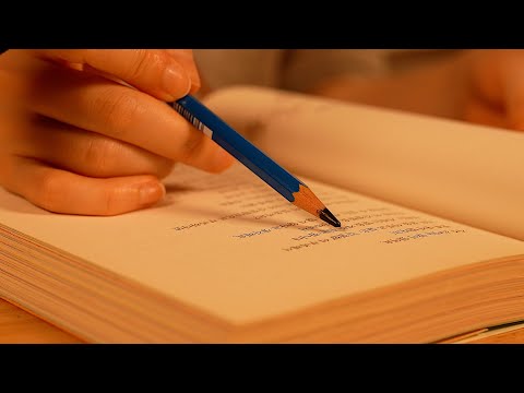 ASMR 📖 Book Sounds (Tapping, Page Flipping, Page Turning, Pencil)