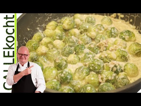 Rosenkohl a la creme. Wintergem&amp;uuml;se schnell in Sahne zubereiten. Rezept