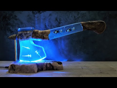 Axe Shaped Decorative Epoxy Lamp | Epoxy Resin Art