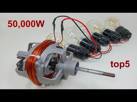 Free Energy 240V Generator Top5 Copper Coil Light Bulb Electric Condenser 50KV Transformer Idea