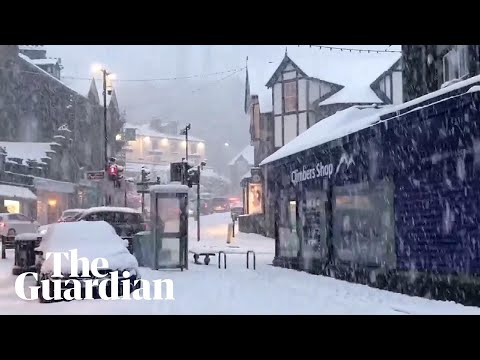 Parts of Lake District hit by heavy snow