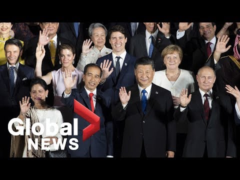 G20 summit: World leaders pose for &amp;quot;family photo&amp;quot; in Osaka