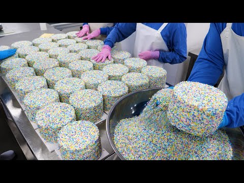 amazing cake mass production! making dynamite fresh cream cake in cake factory - korean street food