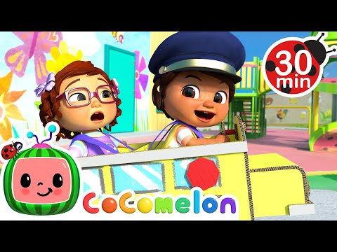 Wheels on the Bus (Playground) + More Nursery Rhymes &amp; Kids Songs - CoComelon