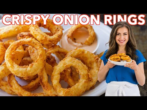 Crisp ONION RINGS Recipe + Onion Ring Dipping Sauce