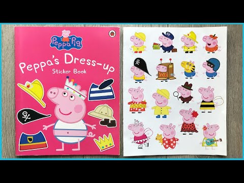 S&Aacute;CH D&Aacute;N H&Igrave;NH THAY TRANG PHỤC HEO PEPPA CHƠI C&Ugrave;NG C&Aacute;C BẠN - Sticker book peppa dress up (Chim Xinh)