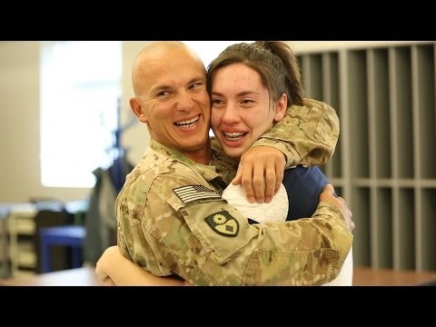 A Service Member Surprises His Kids at School