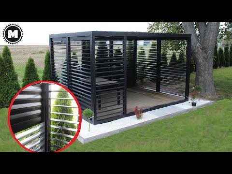 Builds Pergolas/Garden Gazebo with Adjustable Blinds