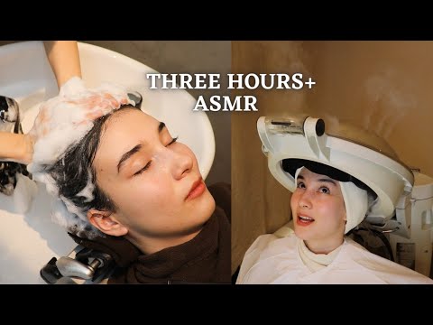 ASMR THREE HOURS of SCALP CLEANING COMPILATION OF JAPAN (SOFT SPOKEN)