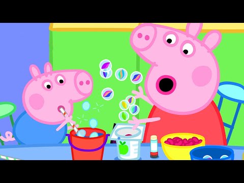 Peppa Pig Makes Music Instrument with Marbles | Peppa Pig Official Family Kids Cartoon