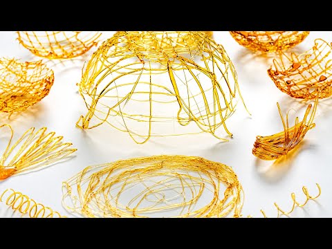 Caramel Decoration for Desserts! (Sugar Decoration Garnish Spun Sugar)