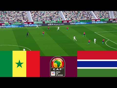 [LIVE] Senegal vs Gambia. 2024 CAF Africa Cup of Nations Full match - Video game simulation