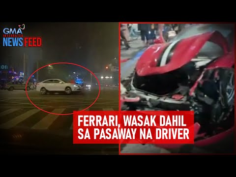 Ferrari, wasak dahil sa pasaway na driver | GMA Integrated Newsfeed